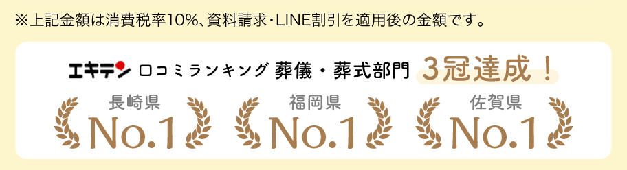直葬プラン155,000円～（税拔）（税込170,500円）、家族葬1日プラン295,000円～（税抜）（税込324,500円）